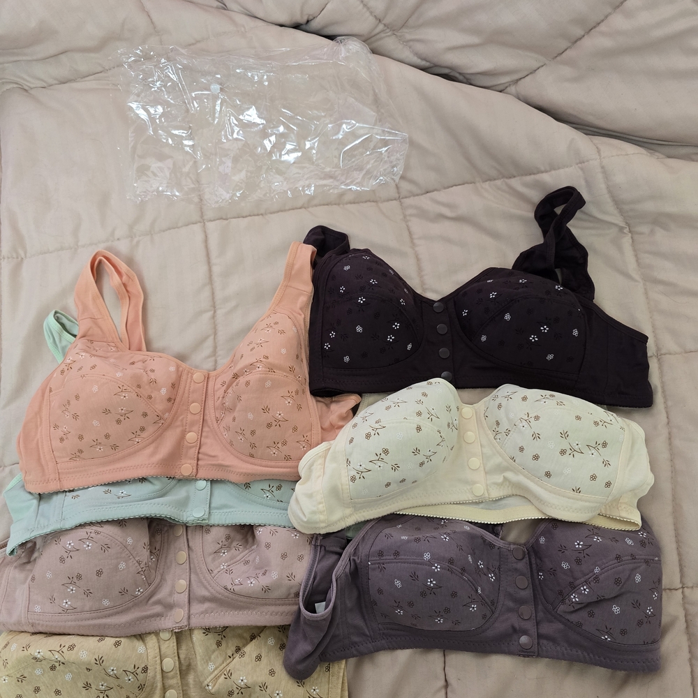 Women's Lace Bralette Set - Peach, Cream, Lavender, Black